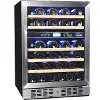 AWR-460DB Stainless Steel/ Black 46 Bottle Wine Cooler