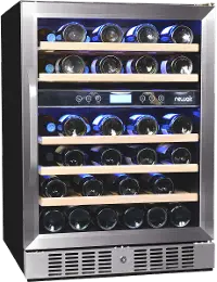 AWR-460DB Stainless Steel/ Black 46 Bottle Wine Cooler