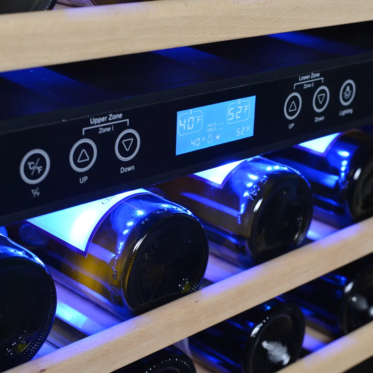 AWR-460DB Stainless Steel/ Black 46 Bottle Wine Cooler-2