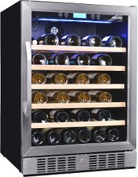 AWR-520SB Stainless Steel/ Black 52 Bottle Wine Cooler