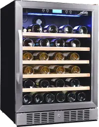AWR-520SB Stainless Steel/ Black 52 Bottle Wine Cooler