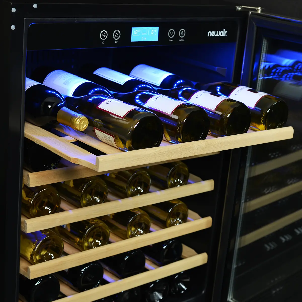 AWR-520SB Stainless Steel/ Black 52 Bottle Wine Cooler-3