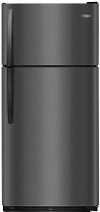 FFTR1821TD Frigidaire Top Freezer Refrigerator - 18.0 cu. ft., 30 Inch Black Stainless Steel