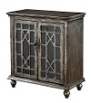 Textured Metallic 2 Door Accent Cabinet - DeVille