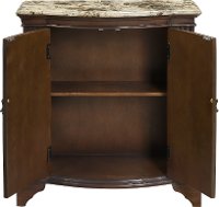 Barrister Warm Brown 2 Door Cabinet with Marble Top-2