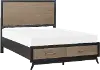 Raku Brown and Black Full Storage Bed