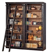 3 Piece Two Tone Brown Bookshelf Wall - Toulouse-2