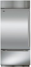 BI-36UID/S/PH-LH Sub-Zero 36 Inch Classic Bottom Freezer Refrigerator with Internal Water Dispenser - 21.7 cu. ft., Left Hinge, Stainless Steel