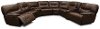 Brown Leather-Match Power Reclining Sectional Sofa - Max-2