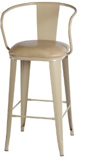 Beige Metal 24 Inch Counter Stool - Tony