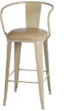 Clearance Beige Metal 24 Inch Counter Stool - Tony