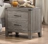 Clearance Contemporary Industrial Gray Nightstand - Woodrow