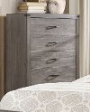 Clearance Contemporary Industrial Gray Chest of Drawers - Woodrow
