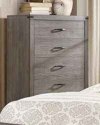 Contemporary Industrial Gray Chest of Drawers - Woodrow