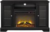 52 Inch Black Highboy TV Stand with Fireplace-4