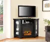 W48PPCRBL Keaton Black 48 Fireplace Corner TV Stand