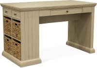 Versatile Modern White Office Desk - Smooth Reflections