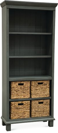 Versatile Modern Blue Bookshelf - Smooth Reflections