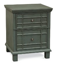 Versatile Modern Blue Wood File Cabinet - Smooth Reflections