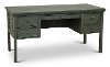 Versatile Modern Blue Computer Desk - Smooth Reflections