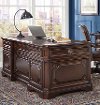 75 Inch Cherry Brown Executive Desk - Sheffield