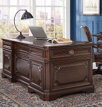 75 Inch Cherry Brown Executive Desk - Sheffield