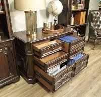Cherry Brown 5 Drawer Lateral File Cabinet - Sheffield-3
