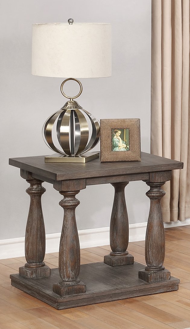 Antique Gray End Table - Regent-1