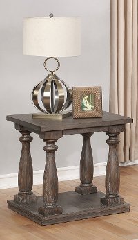 Antique Gray End Table - Regent