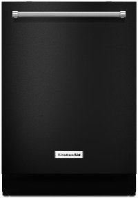 KDTE234GBL KitchenAid Black Top Control Built-In Tall Tub Dishwasher