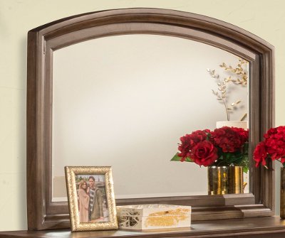 Classic Walnut Brown Mirror- Hemingway