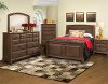 Clearance Classic Walnut Brown 4 Piece Queen Bedroom Set - Hemingway