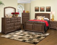 Classic Walnut Brown 4 Piece King Bedroom Set - Hemingway