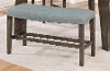 Clearance Gray Curved Dining Bench - Hollis