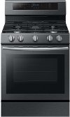 NX58M6630SG Samsung Gas Range with blue LED illuminated knobs - 5.8 cu. ft. Black Stainless Steel