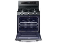 NX58M6630SG Samsung Gas Range with blue LED illuminated knobs - 5.8 cu. ft. Black Stainless Steel-3