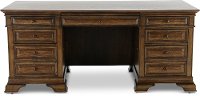 72 Inch Chestnut Brown Executive Office Desk - Arcadia