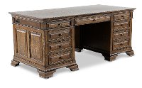 72 Inch Chestnut Brown Executive Office Desk - Arcadia-2