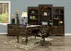 Arcadia Chestnut Brown Half-Pedestal Desk