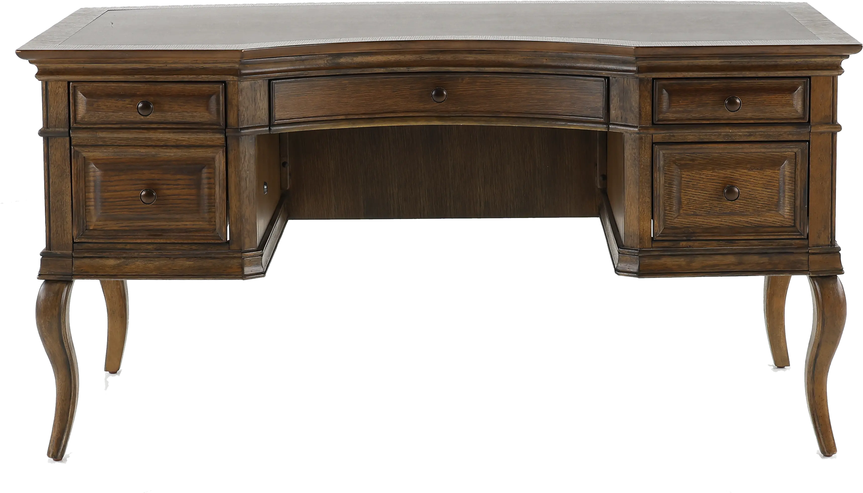 Arcadia Chestnut Brown Half-Pedestal Desk-3