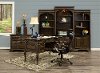 Chestnut Brown Half-Pedestal Desk - Arcadia