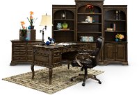 Chestnut Brown Half-Pedestal Desk - Arcadia-2