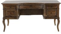 Chestnut Brown Half-Pedestal Desk - Arcadia-3
