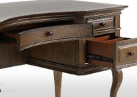 Chestnut Brown Half-Pedestal Desk - Arcadia-4