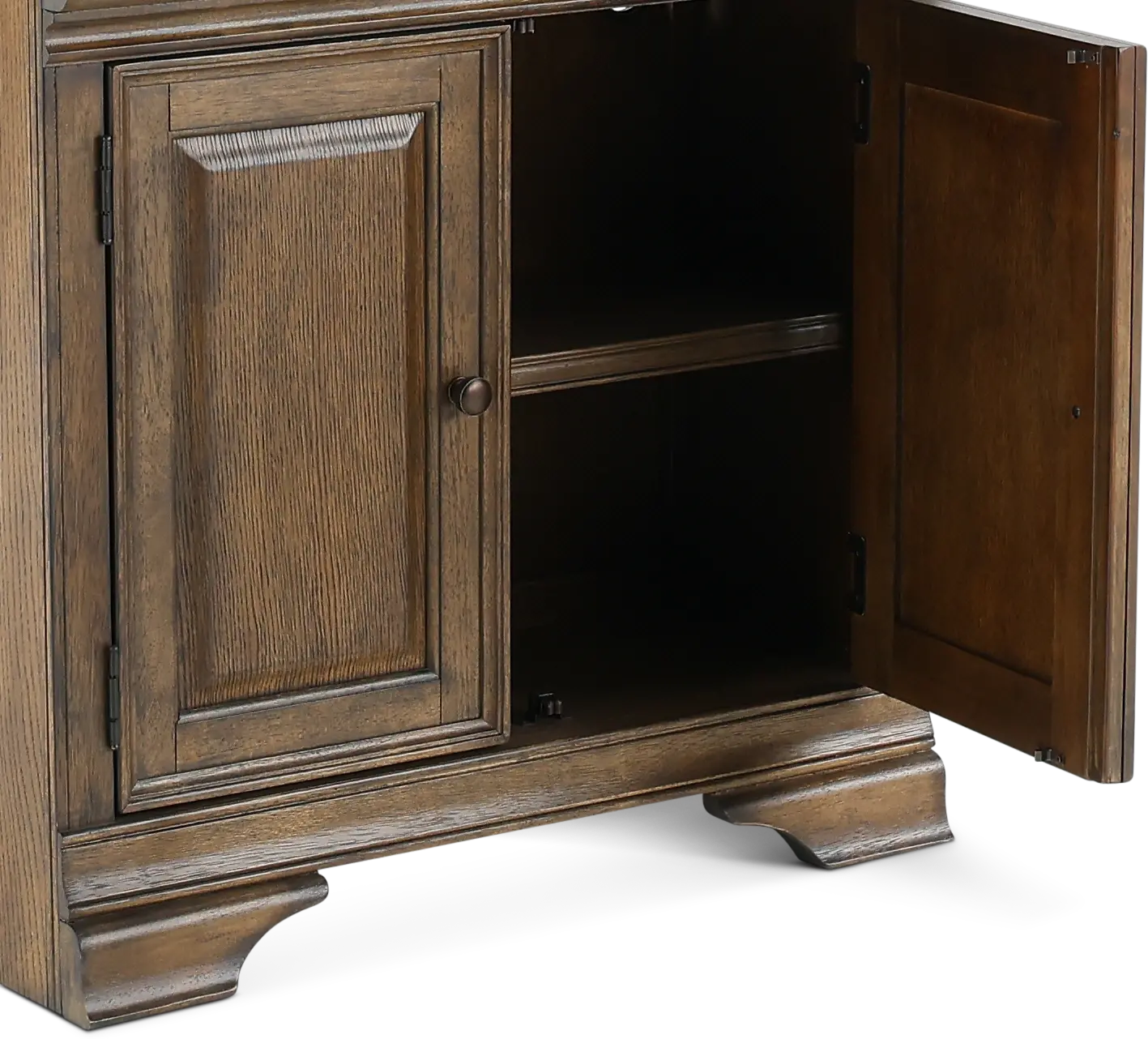 Arcadia Chestnut Brown Bookshelf with Doors-5