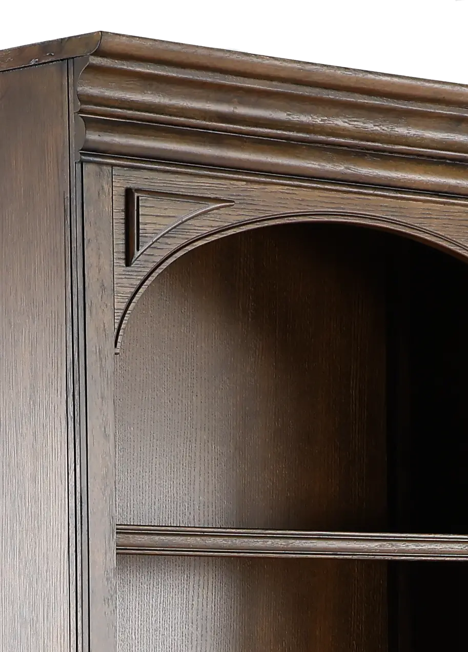 Arcadia Chestnut Brown Bookshelf with Doors-6