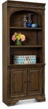 Chestnut Brown Bookshelf with Doors- Arcadia-3