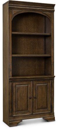 Chestnut Brown Bookshelf with Doors- Arcadia-4