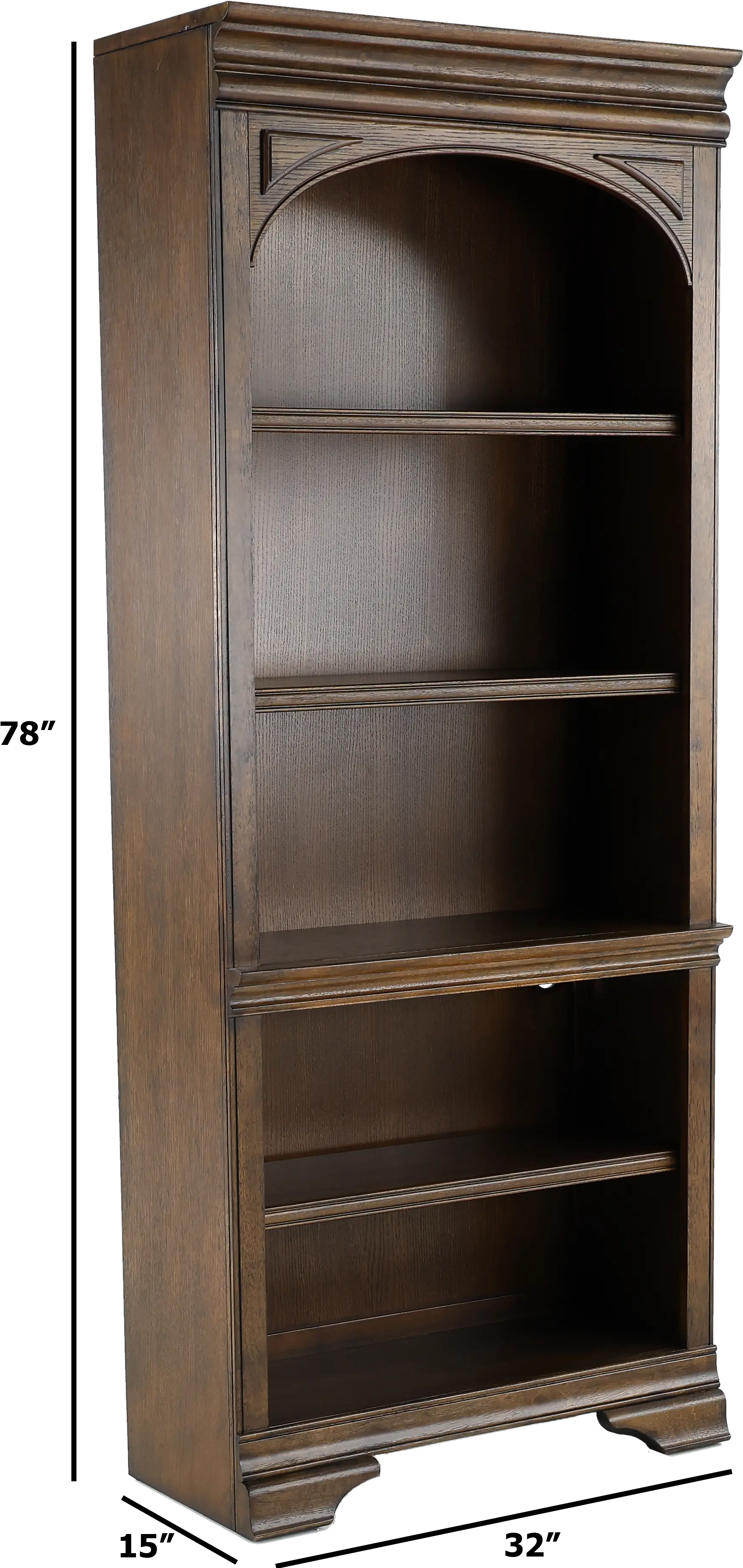 Arcadia Chestnut Brown Open Bookshelf-2