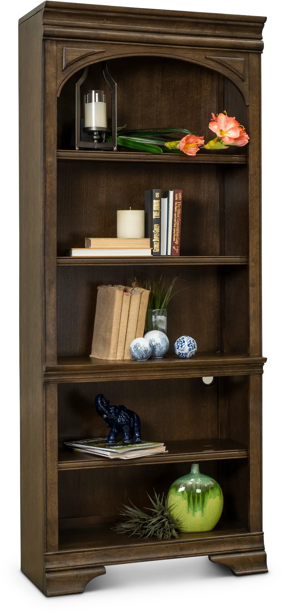 Arcadia Chestnut Brown Open Bookshelf-3
